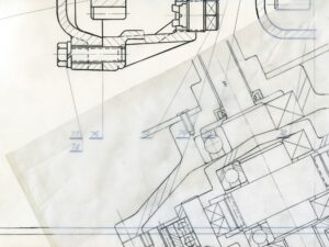 Image of a set of blueprints.