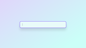 Image of a prompt input field against a gradient of soft purples and blues.